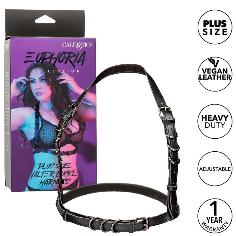 CALEXOTICS - EUPHORIA ARNÉS HEBILLA HALTER TALLA GRANDE NEGRO