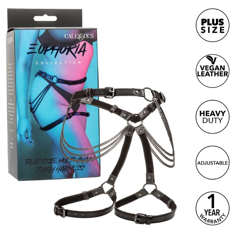 CALEXOTICS - ARNÉS DE MUSLO MULTICANAL EUPHORIA TALLA GRANDE
