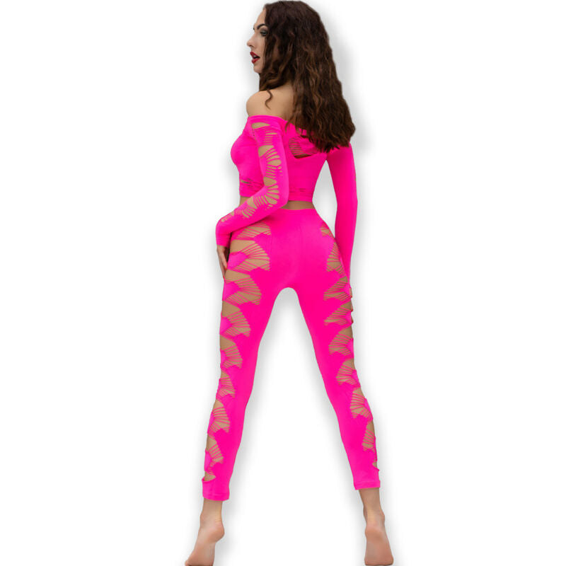 CHILIROSE - CR 4632 TOP Y PANTALÓN FUCSIA P/L
