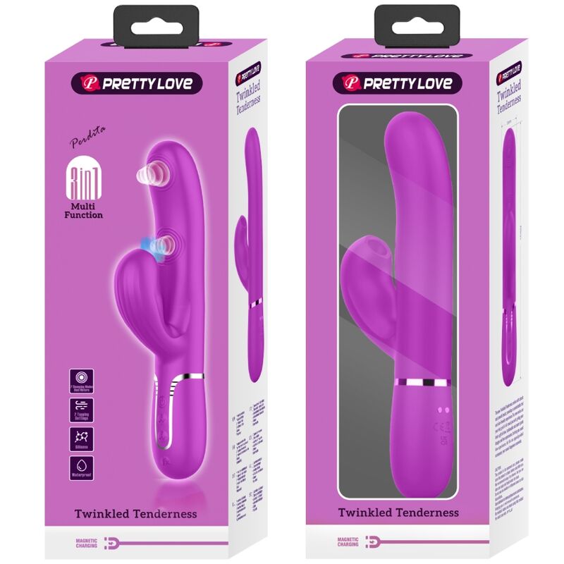 PRETTY LOVE - VIBRATEUR POINT G MULTIFONCTION 3 IN 1 PERLITA VIOLET