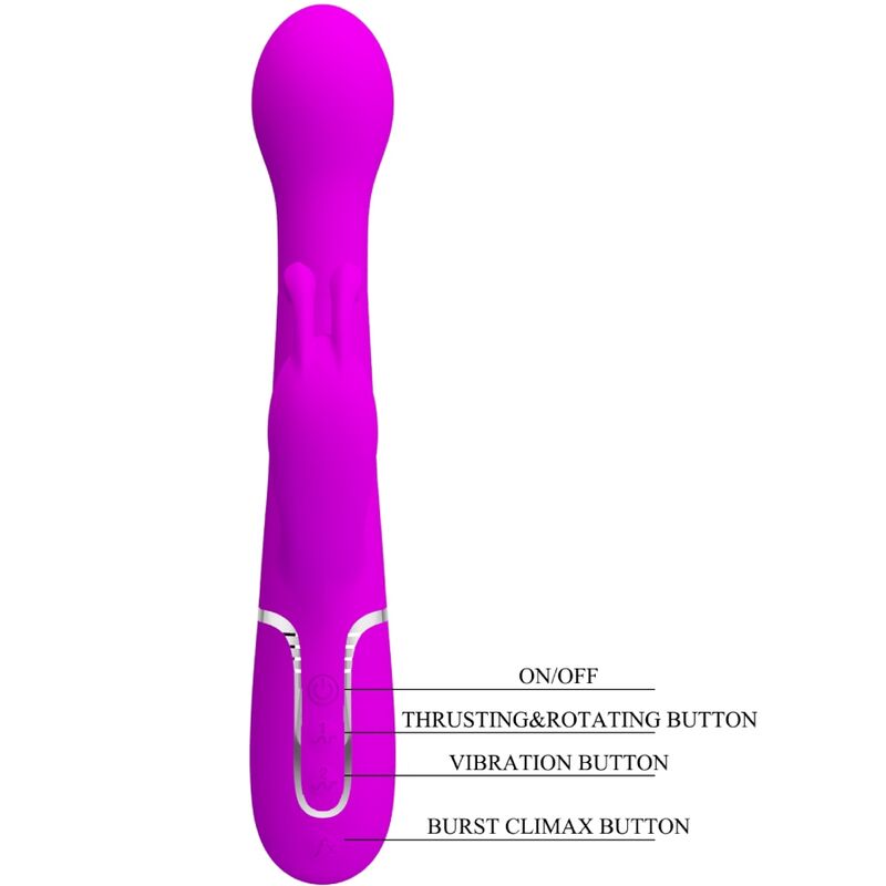 PRETTY LOVE - VIBRATEUR DEJON RABBIT 3 IN 1 MULTIFONCTION VIOLET