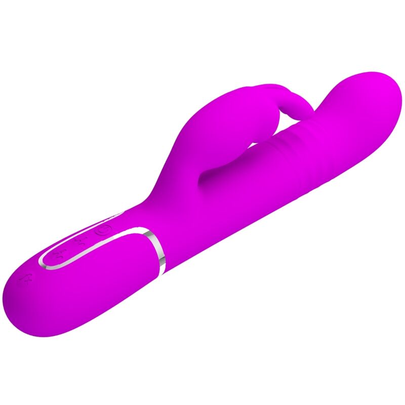 PRETTY LOVE - VIBRADOR COALE RABBIT CON CUENTAS MORADA