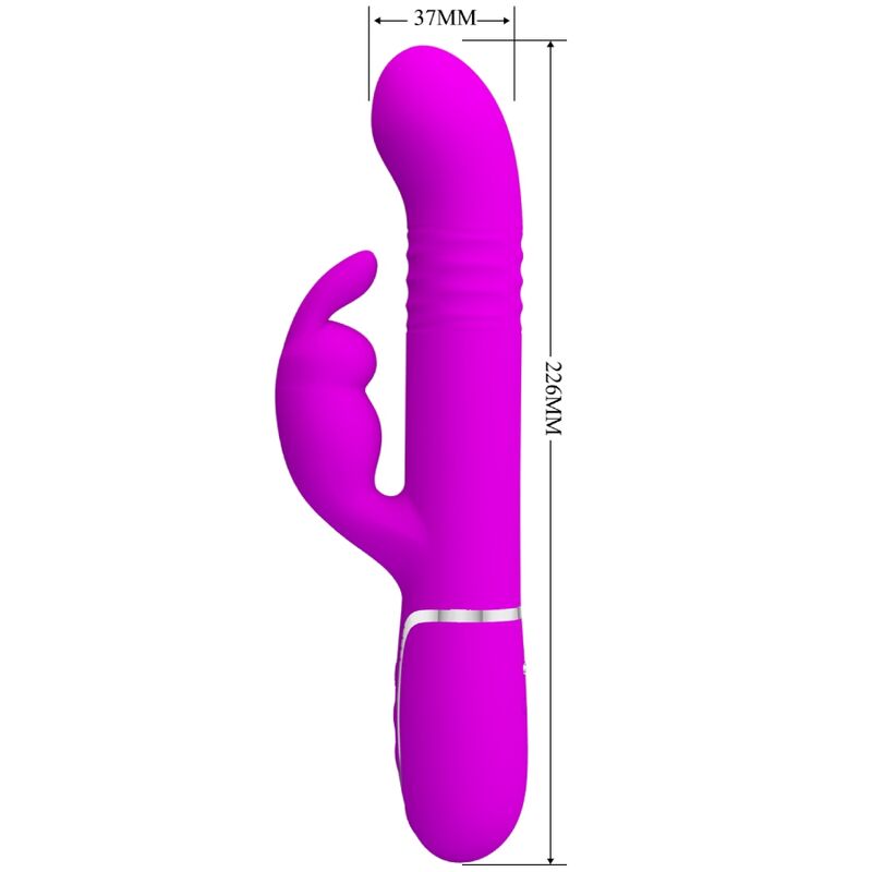PRETTY LOVE - VIBRADOR COALE RABBIT CON CUENTAS MORADA