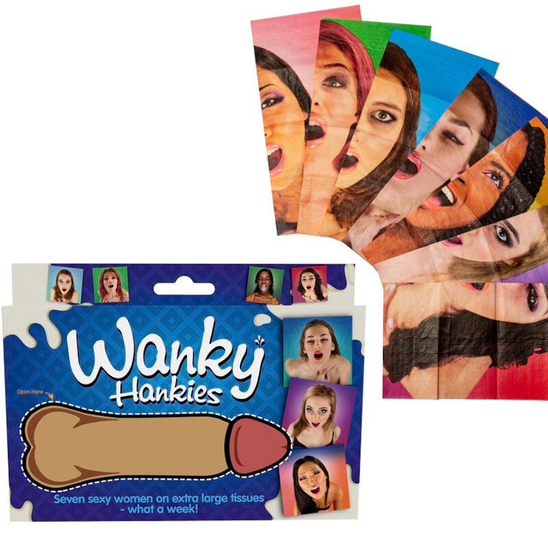 SPENCER & FLEETWOOD - WANKY HANKIES 7 MOUCHOIRS EXTRA LARGES FOR FEMMES