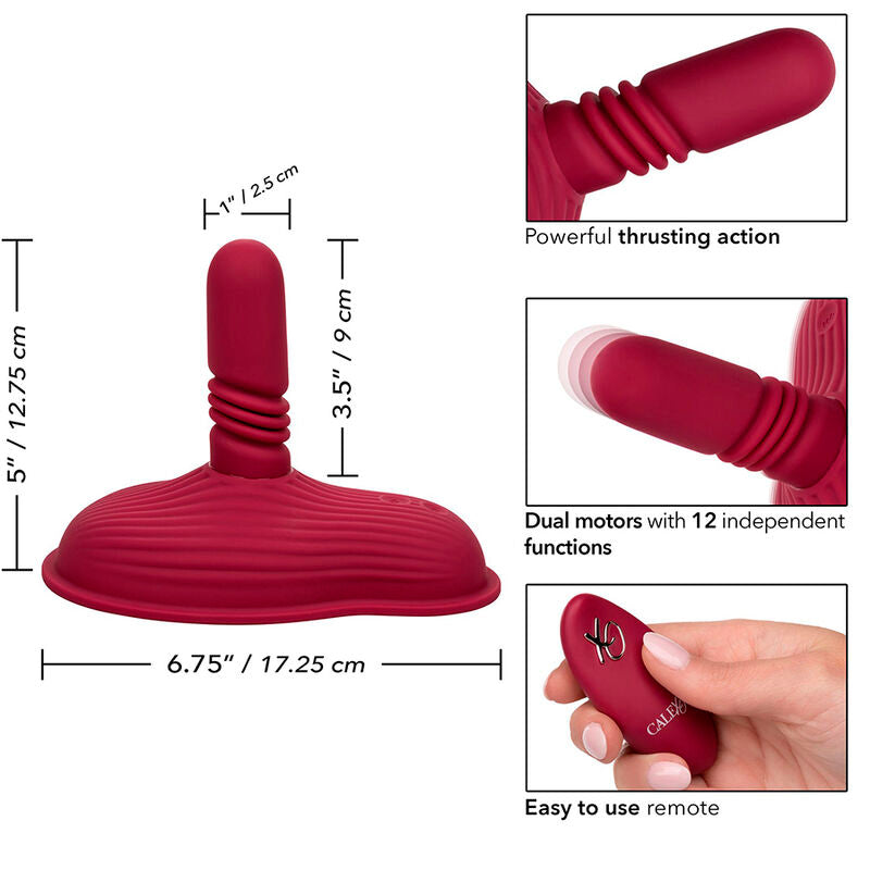 CALEXOTICS - RIDER MASSAGER DOUBLE MOTEUR TÉLÉLÉCOMMANDE ROUGE