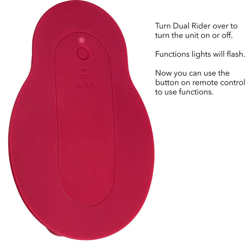 CALEXOTICS - RIDER MASSAGER DOUBLE MOTEUR TÉLÉLÉCOMMANDE ROUGE