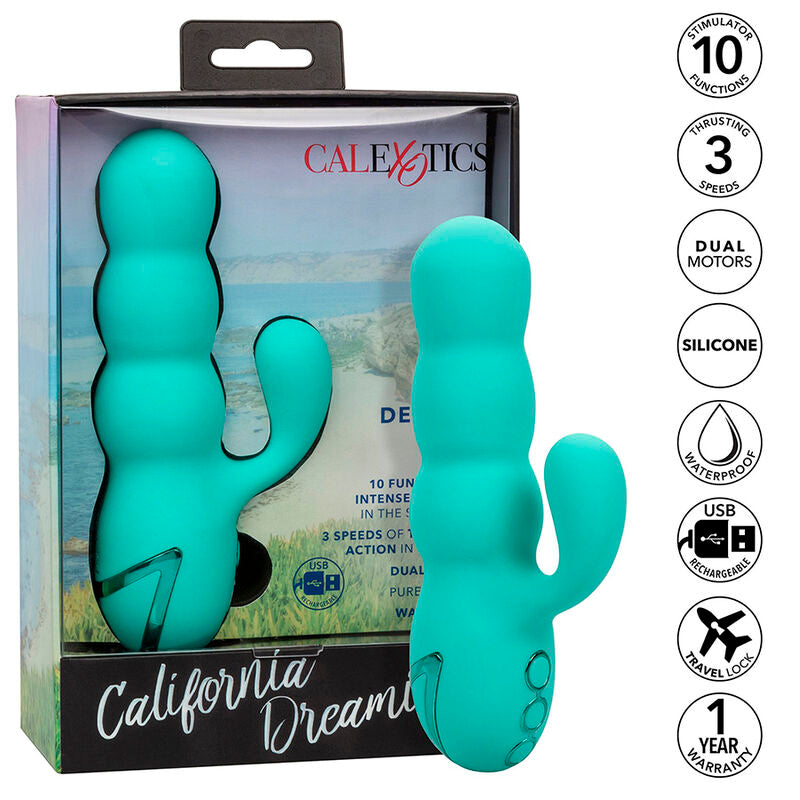 Calexotics – Vibrateur Del Mar Diva Rabbir Aqua Green Par California Dreaming