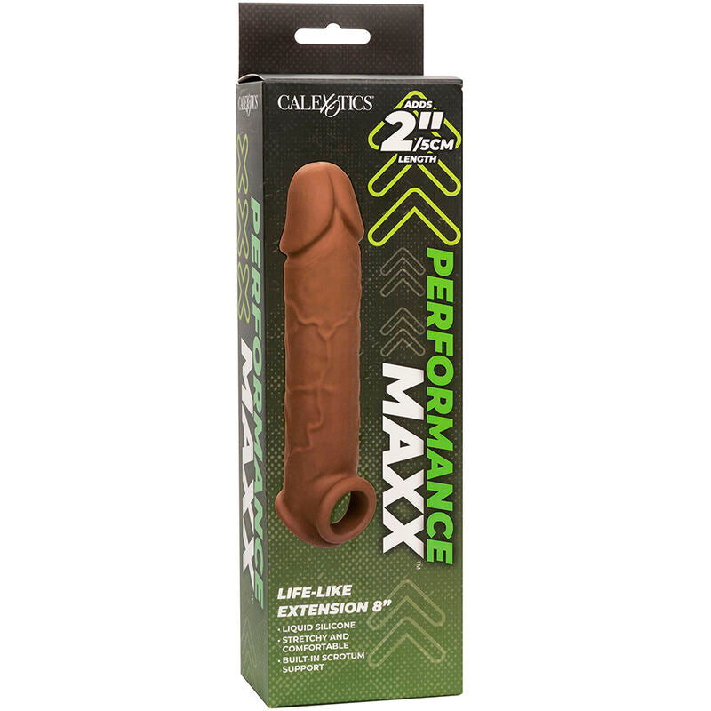 CALEXOTICS - EXTENSIÓN PERFORMANCE MAXX REALISTA 8 PIEL MARRÓN