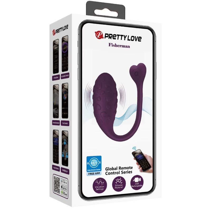 PRETTY LOVE - FISHERMAN OEUF VIBRANT CONTRÔLÉ PAR APPLICATION LILAC