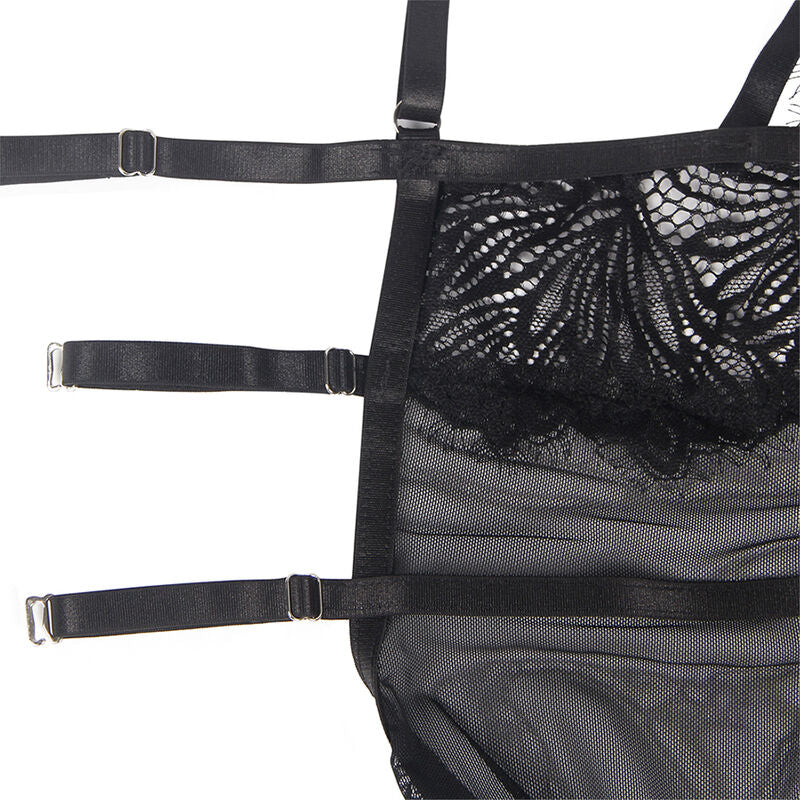 SUBBLIME - BLACK LACE BABYDOLL WITH ADJUSTABLE STRAPS S/M