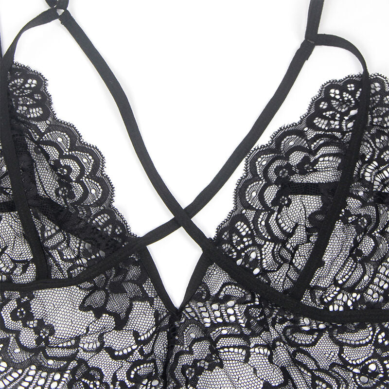 SUBBLIME - POLICE COSTUME BLACK LACE BODYSUIT S/M