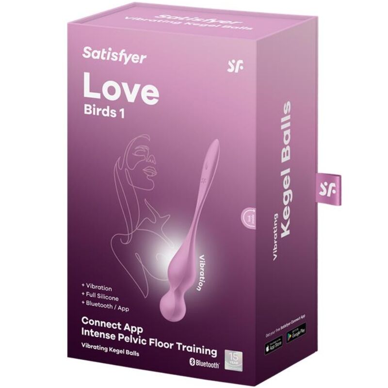 SATISFYER - LOVE BIRDS ROSE VIBRATING KEGEL BALLS