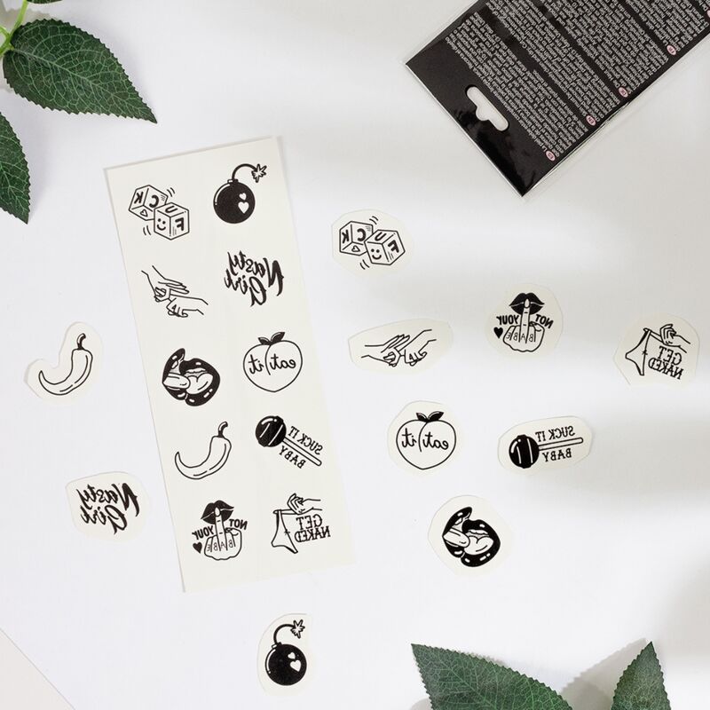 SECRET PLAY - LOT OF 10 TEMPORARY TATOUAGES SPICY COLLECTION