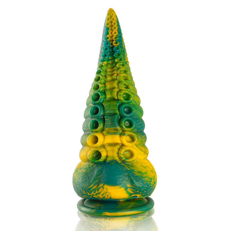ÉPICO - DILDO CETUS CON TENTÁCULOS VERDES GRANDES