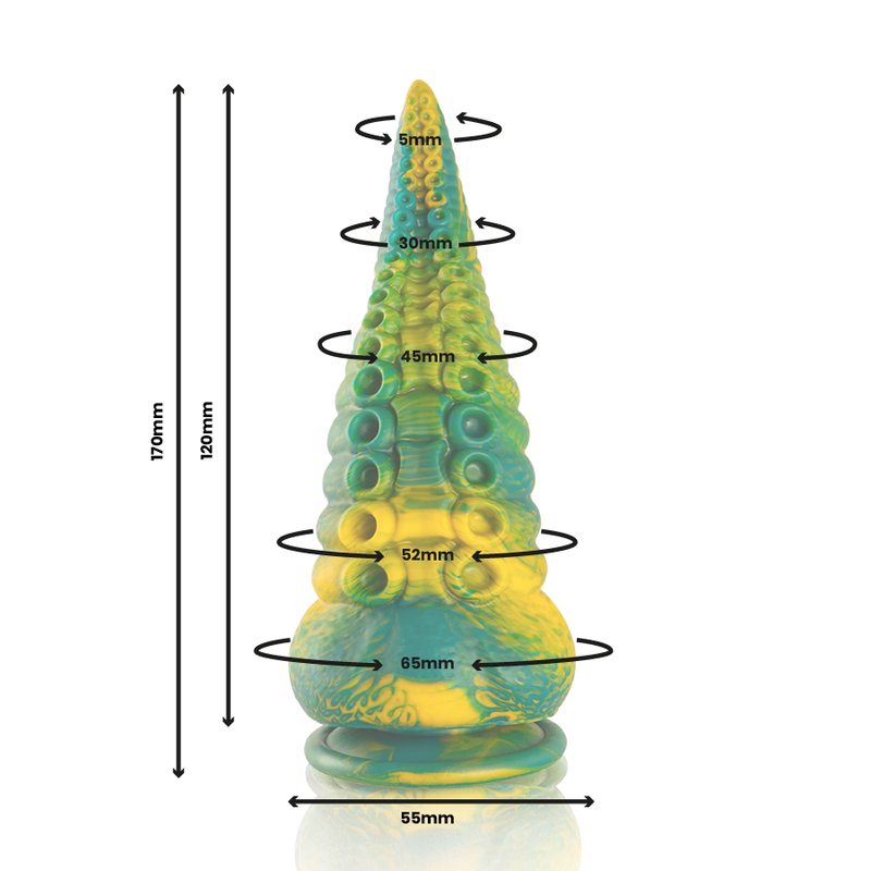 ÉPICO - DILDO DE TENTÁCULO DE CETUS VERDE TAMAÑO PEQUEÑO