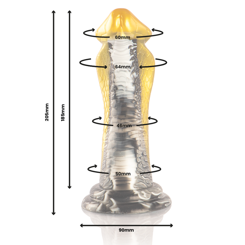 ÉPICO - DILDO DRAKON COBRA AMARILLO