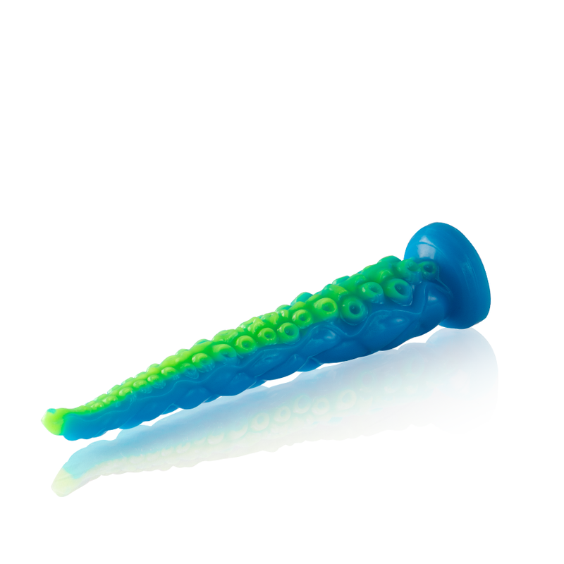 ÉPICO - SCYLLA DILDO PEQUEÑO FLUORESCENTE CON TENTÁCULOS FINOS