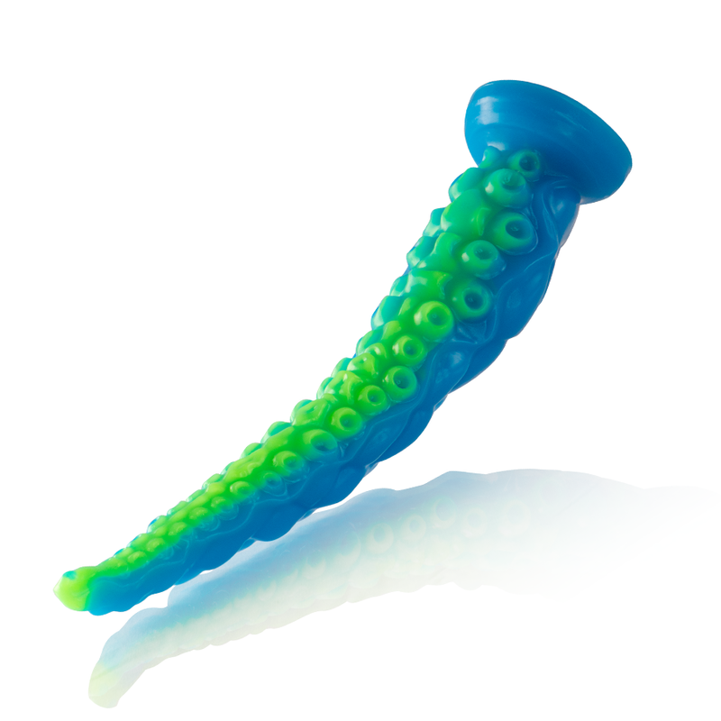 ÉPICO - SCYLLA DILDO PEQUEÑO FLUORESCENTE CON TENTÁCULOS FINOS