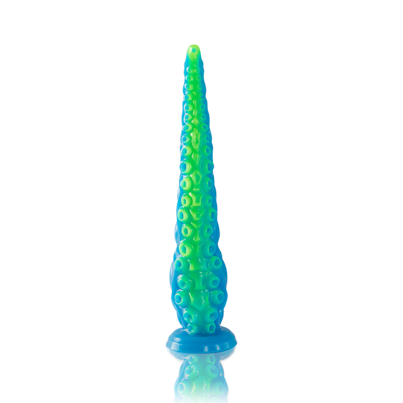 ÉPICO - SCYLLA DILDO PEQUEÑO FLUORESCENTE CON TENTÁCULOS FINOS