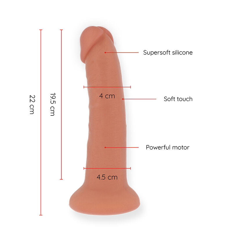 ONINDER - GRAND GODE VIBRATEUR BOGOTÁ 9 VITESSES NATUREL 22 CM -O- 4.5 CM - FREE APPLICATION
