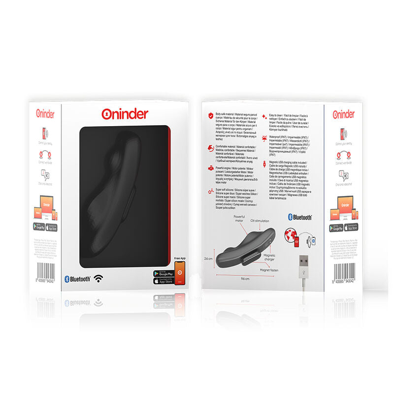 ONINDER - VIBRATEUR RECHARGEABLE MANILA PANTY 9 VITESSES 9.6 CM X 2.6 CM - APPLICATION GRATUITE