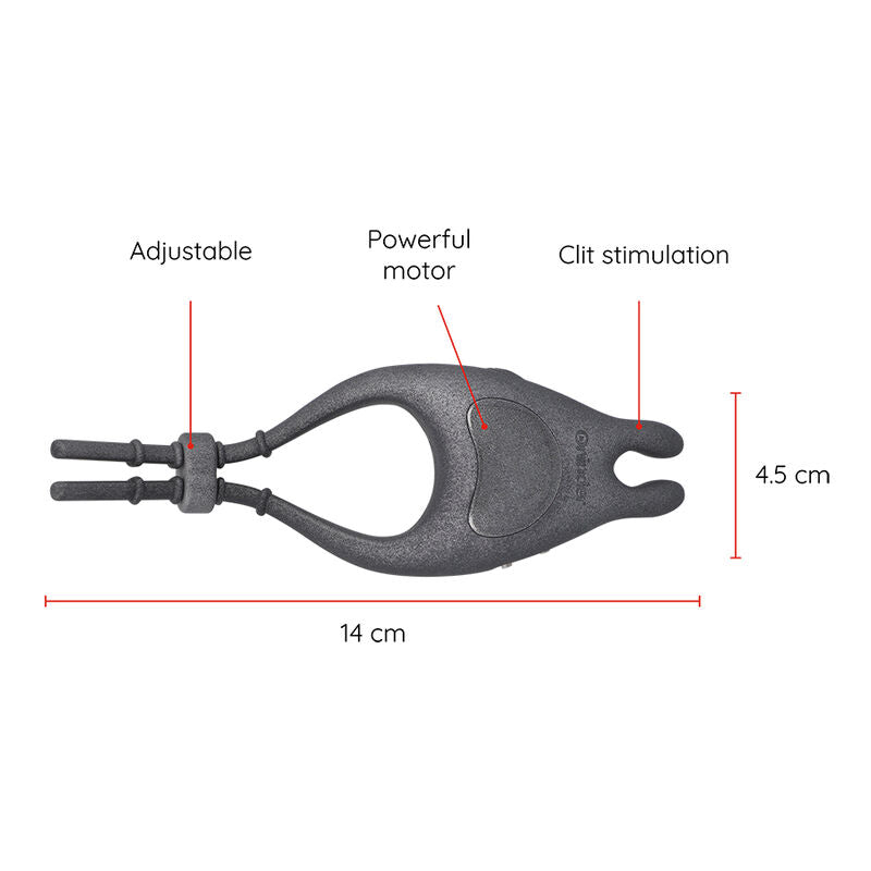 ONINDER - PAMPA ANILLO VIBRADOR RECARGABLE AJUSTABLE CON ESTIMULADOR DE CLÍTORIS DE 10 VELOCIDADES - APP GRATUITA