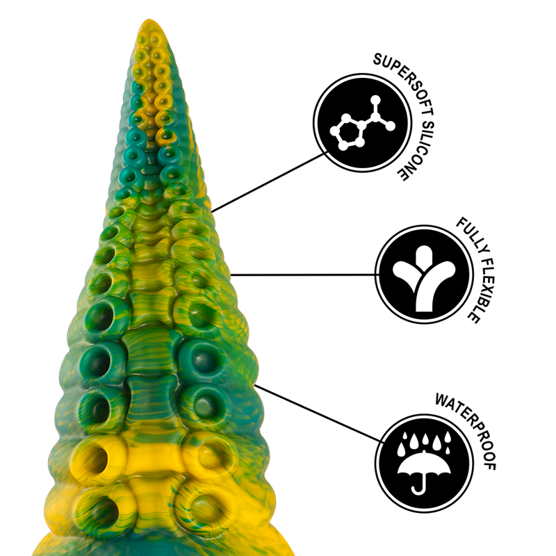 ÉPICO - DILDO DE TENTÁCULO DE CETUS VERDE TAMAÑO PEQUEÑO