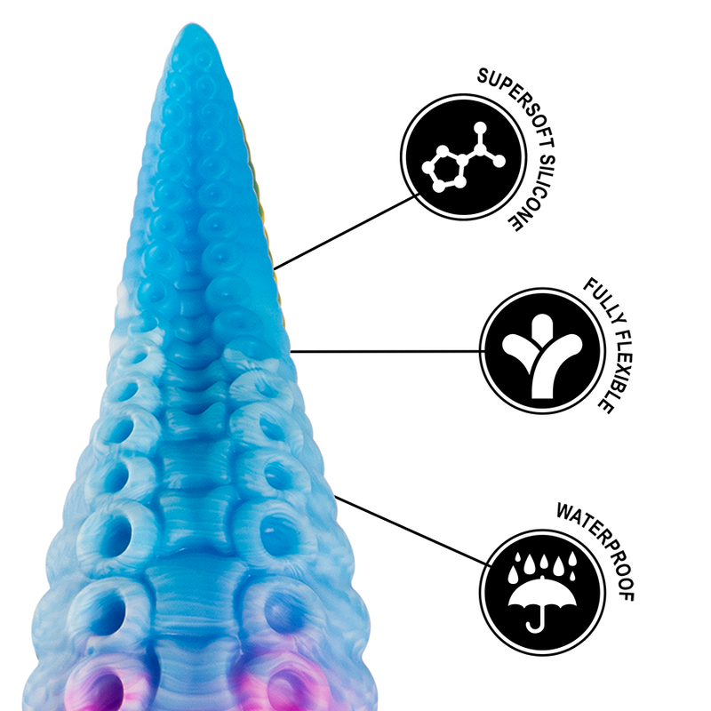 ÉPICO - DILDO DE TENTÁCULOS AZULES GRANDES DE PHORCYS