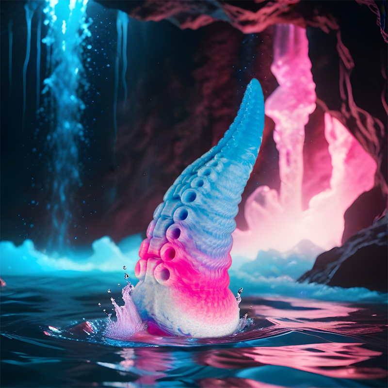 ÉPICO - DILDO DE TENTÁCULOS AZULES GRANDES DE PHORCYS