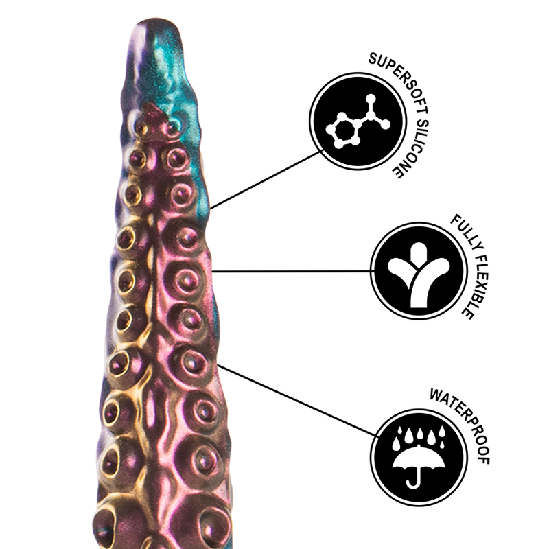 ÉPICO - DILDO DE TENTÁCULOS FINOS DE TAMAÑO PEQUEÑO DE CHARYBDIS