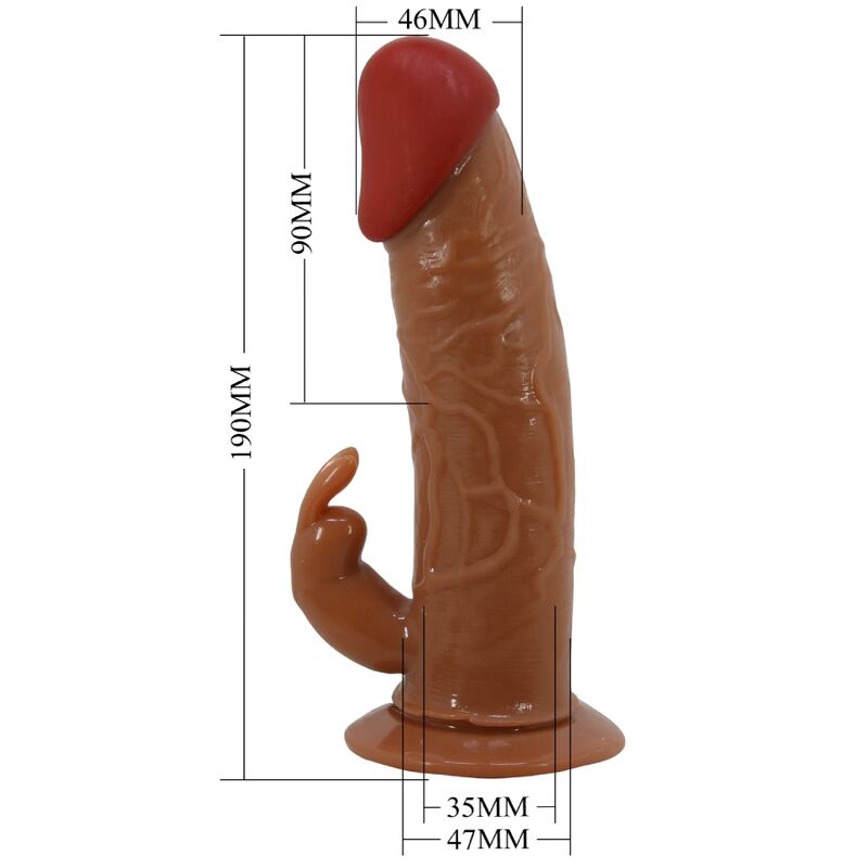 PRETTY LOVE - ARNÉS MARION UNIVERSAL BRIEFS CON DILDO VIBRADOR 19 CM MARRÓN