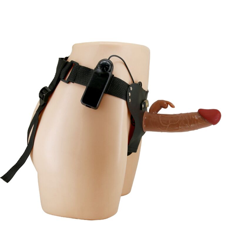 PRETTY LOVE - ARNÉS MARION UNIVERSAL BRIEFS CON DILDO VIBRADOR 19 CM MARRÓN