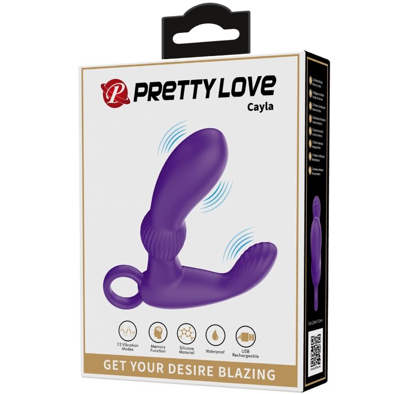 PRETTY LOVE - CAYLA VIBRADOR MASAJEADOR ANAL LILA