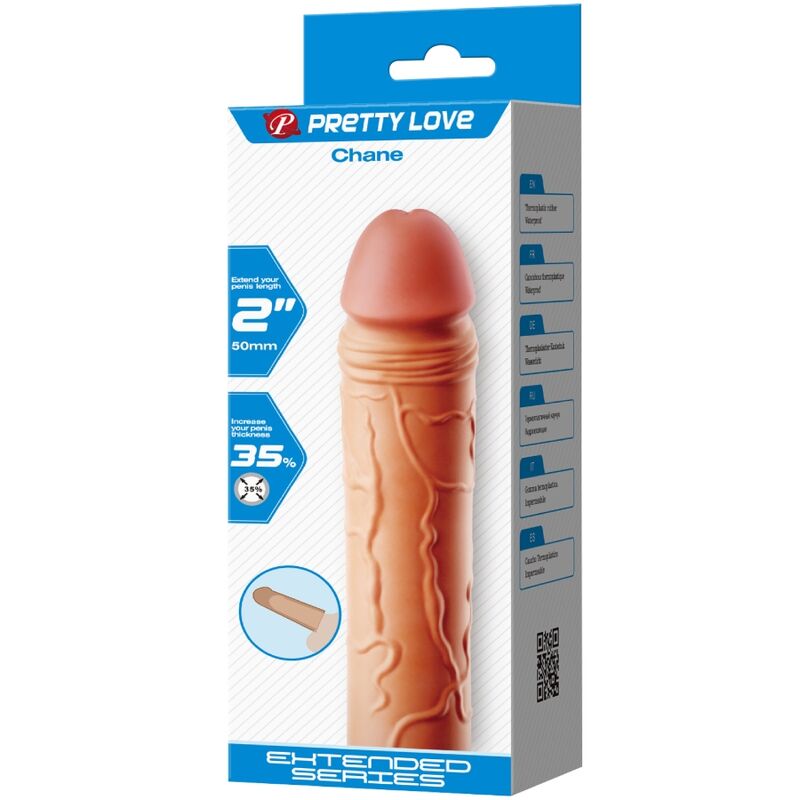 PRETTY LOVE - CADENA EXTENSORA DE PENE CUBIERTA CARNE