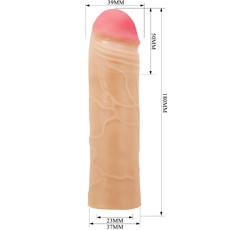 PRETTY LOVE - CADENA EXTENSORA DE PENE CUBIERTA CARNE