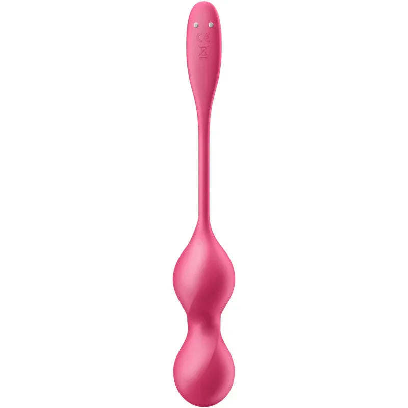 Satisfyer Love Birds 2 rose vu de dos avec contacts de charge