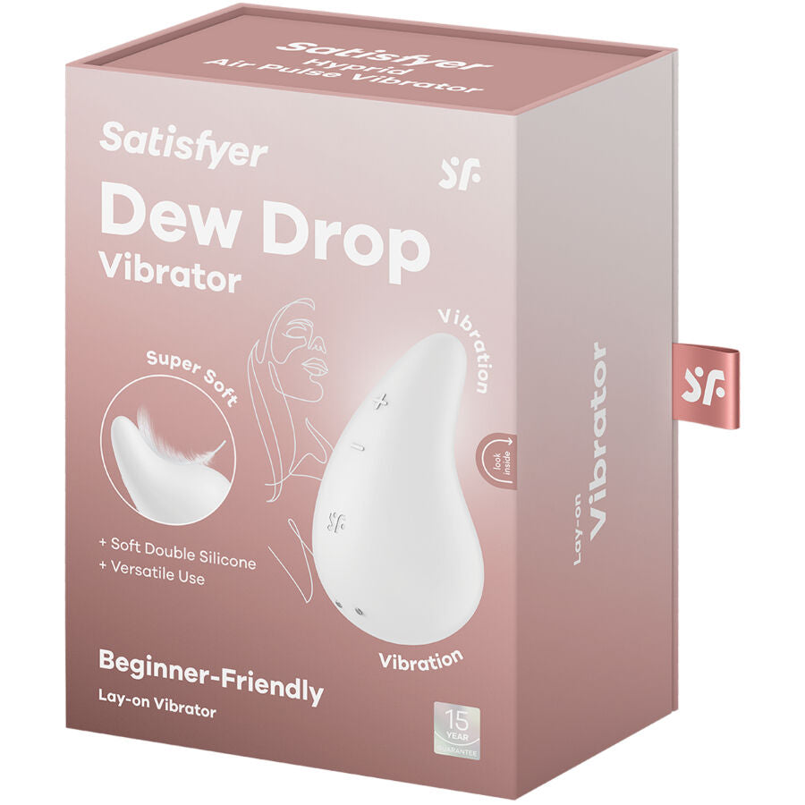 SATISFYER - VIBRATEUR DEW DROP LAY-ON BLEU