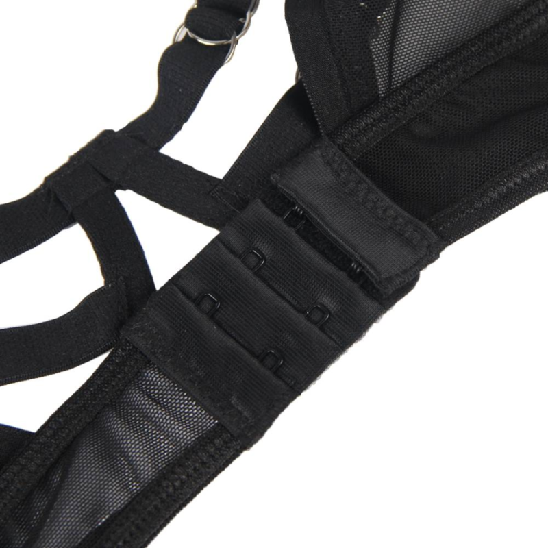 SUBBLIME - CONJUNTO DE DOS PIEZAS DE SUJETADOR Y BANDAS TRANSPARENTES S/M