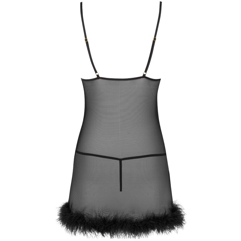 LIVCO CORSETTI FASHION - CONJUNTO ZERUNAM BABYDOLL + TANGA NEGRA