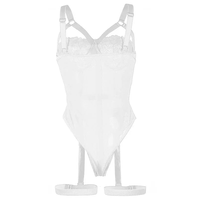 Subblime Teddy avec Jarretière Détail Poitrine Blanc L/XL
