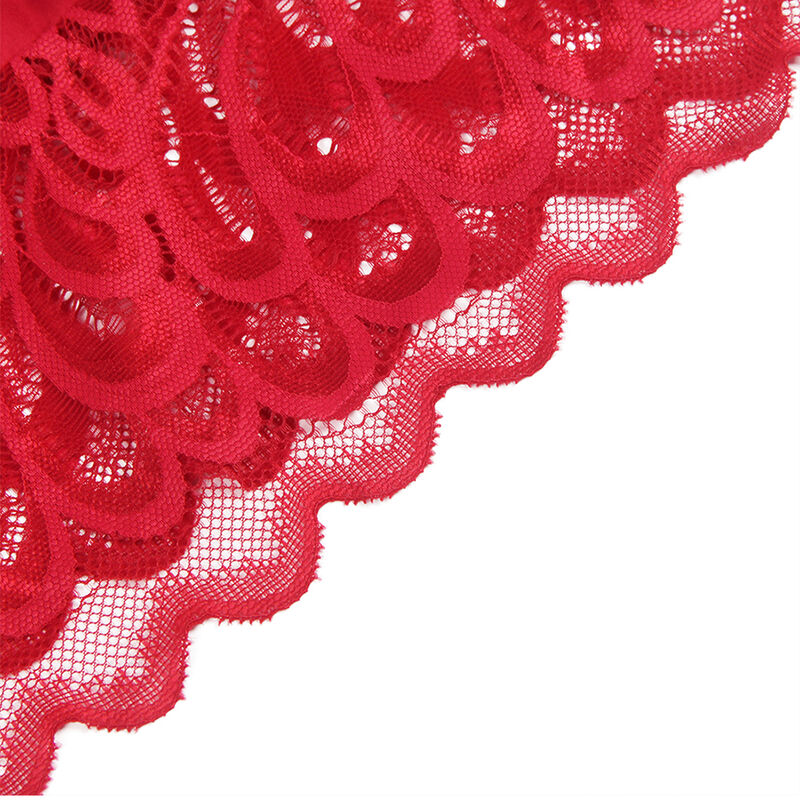 SUBBLIME - BABYDOLL DE SATÉN CON ENCAJE ROJO L/XL