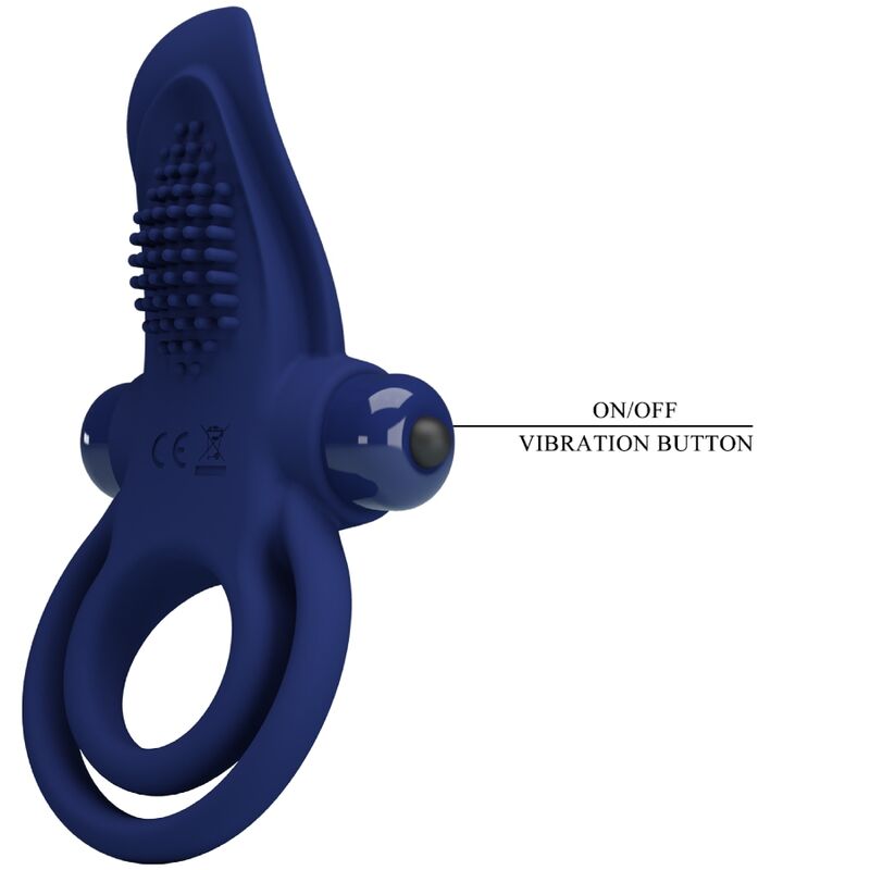 PRETTY LOVE - ANILLO DOBLE BRONSON CON VIBRACIÓN AZUL