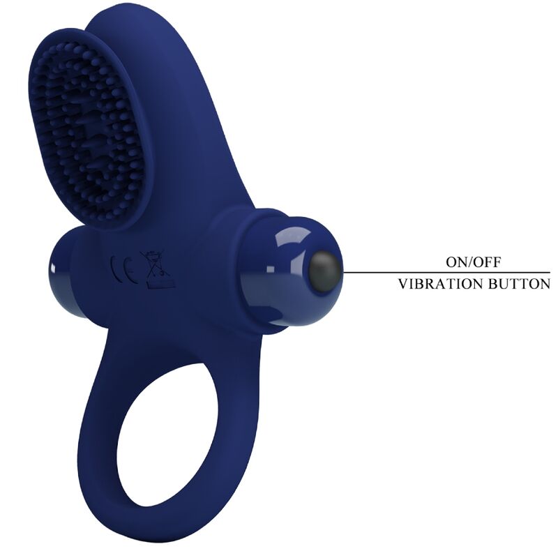 PRETTY LOVE - ANILLO VIBRADOR AZUL