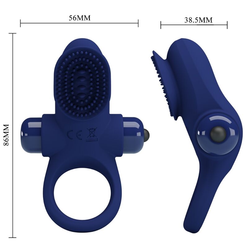 PRETTY LOVE - ANILLO VIBRADOR AZUL