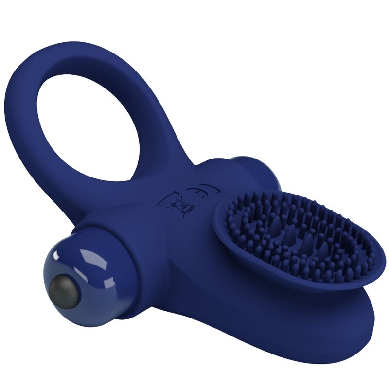 PRETTY LOVE - ANILLO VIBRADOR AZUL