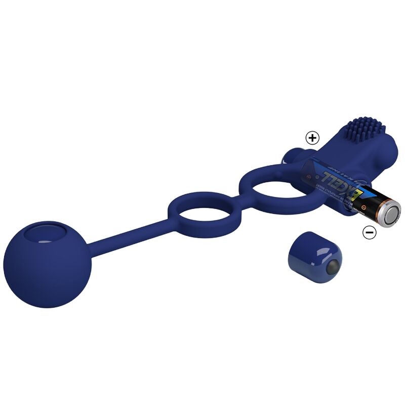 PRETTY LOVE - ANILLO VIBRADOR DOBLE REMINGTON CON TAPÓN AZUL