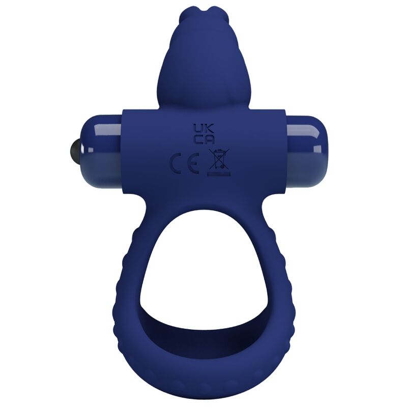PRETTY LOVE - ANILLO VIBRADOR DOBLE LUCHITO CONEJO AZUL
