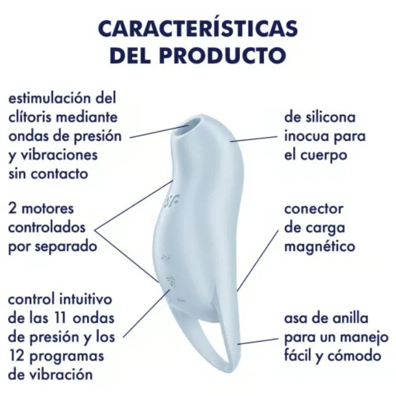 Satisfyer – Pocket Pro 1 Stimulateur de Clitoris Bleu Clair