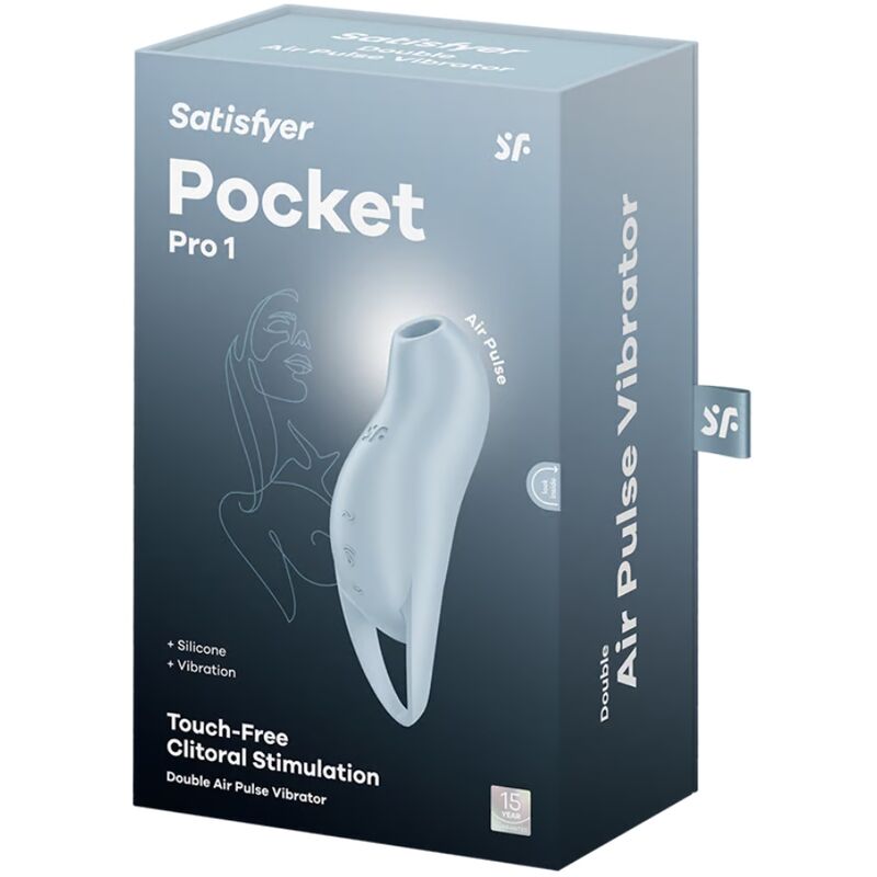 SATISFYER - POCKET PRO 1 CLITORIS STIMULATEUR BLEU CLAIR