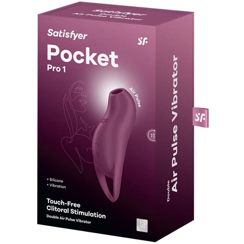 SATISFYER - POCKET PRO 1 CLITORIS STIMULATEUR GRENAT
